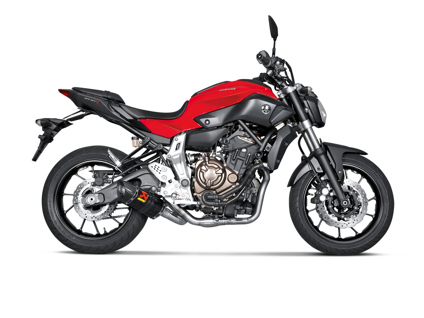 AKRAPOVIC COMPLETE RACING STREET EXHAUST. NOT APPROVED YAMAHA MT-07 14-23 / MT-07 TRACER AND XSR 700 16-22