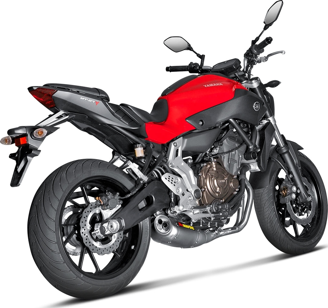 AKRAPOVIC COMPLETE RACING EXHAUST. APPROVED YAMAHA MT-07 14-16