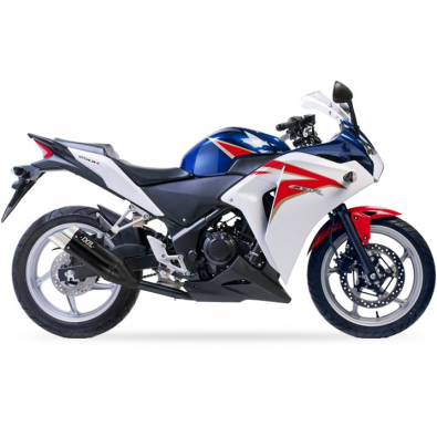 IXIL L3XB SLIP ON - DUAL HYPERLOW BLACK XL - HONDA CBR 250 R 11-14