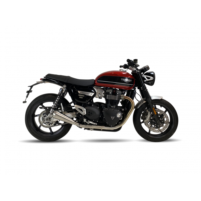 IXIL SLIP ON (SILENCIADOR DERECHO Y IZQUIERDO) IRONHEAD CONICAL MATT INOX TRIUMPH SPEED TWIN 1200 2019-23