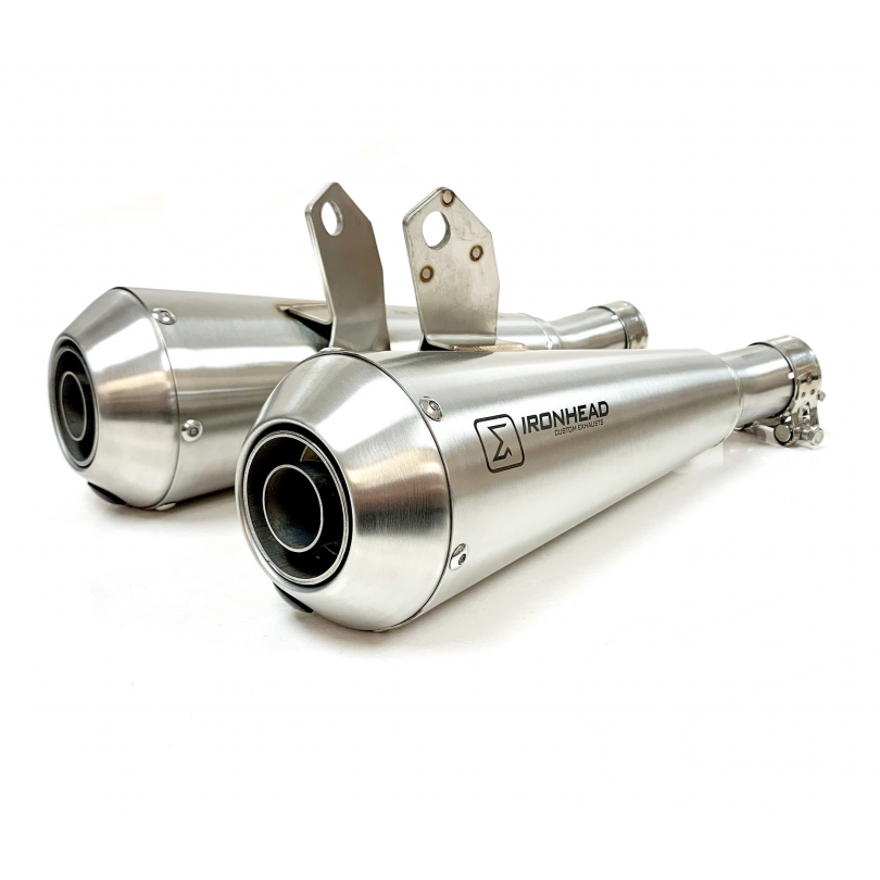 IXIL SLIP ON (SILENCIADOR DERECHO Y IZQUIERDO) IRONHEAD CONICAL MATT INOX TRIUMPH SPEED TWIN 1200 2019-23