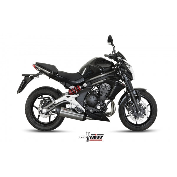 MIVV FULL SYSTEM 2x1 SUONO ST. STEEL WITH CARBON CAP KAWASAKI ER-6N / F 2012-16