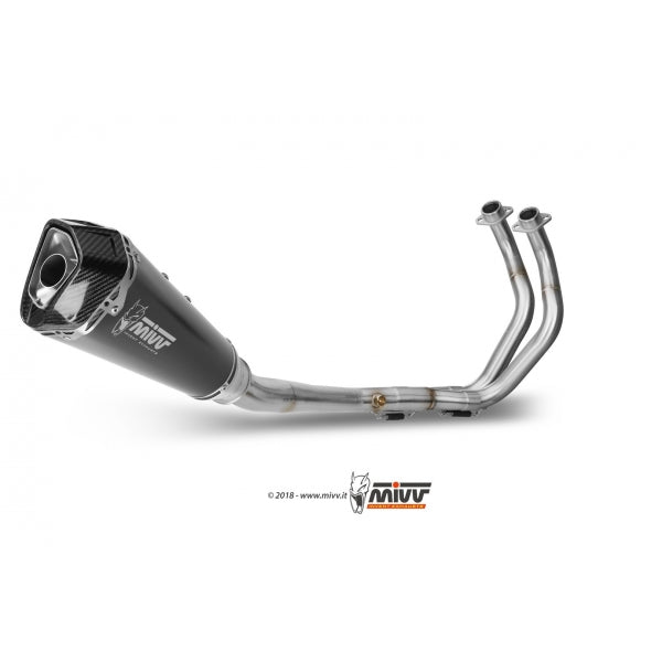 MIVV SISTEMA COMPLETO 2x1 DELTA RACE BLACK YAMAHA MT-07 / FZ-07 2014-24