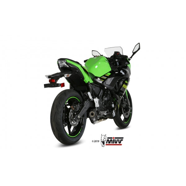 MIVV FULL SYSTEM 2x1 OVAL CARBON WITH CARBON CAP KAWASAKI NINJA 650 / Z650 2017-23