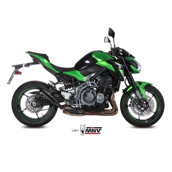 MIVV SLIP-ON DOUBLE GUN BLACK KAWASAKI Z900 2017-19 / Z900 A2 (35 KW / 70 KW) 2017-24