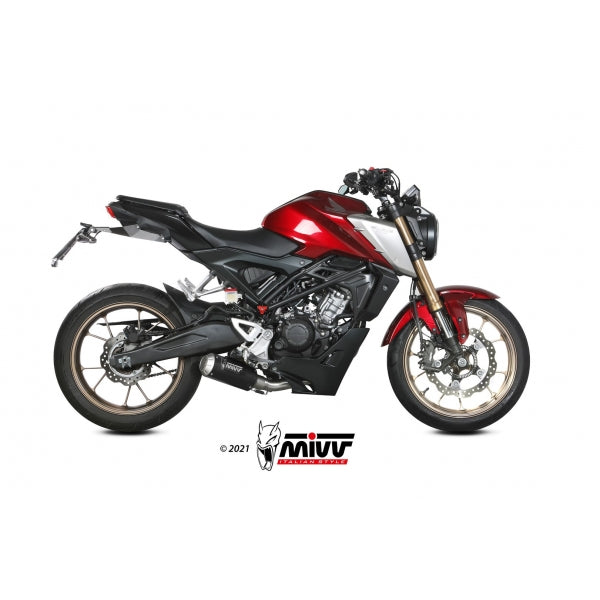 MIVV FULL SYSTEM 1x1 MK3 BLACK HONDA CB 125 R 2021-24