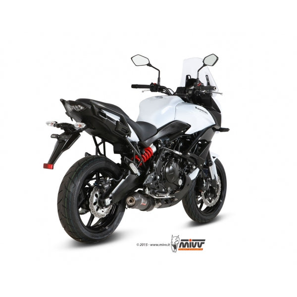 MIVV FULL SYSTEM 2x1 OVAL CARBON WITH CARBON CAP KAWASAKI VERSYS 650 2015-21