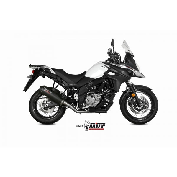 MIVV FULL SYSTEM 2x1 OVAL CARBON WITH CARBON CAP SUZUKI DL V-STROM 650 / XT 2017-24