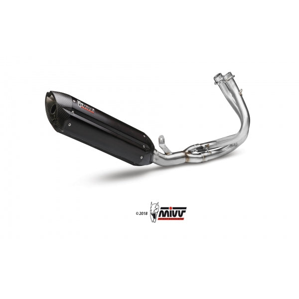 MIVV FULL SYSTEM 2x1 SUONO BLACK WITH CARBON CAP KAWASAKI ER-6n / f 2012-16 (1)