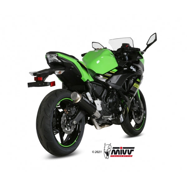 MIVV FULL SYSTEM 2x1 GPpro CARBON KAWASAKI NINJA 650 2017-23 / Z650 2017-23 (MODELOS 1 SONDA LAMBDA)
