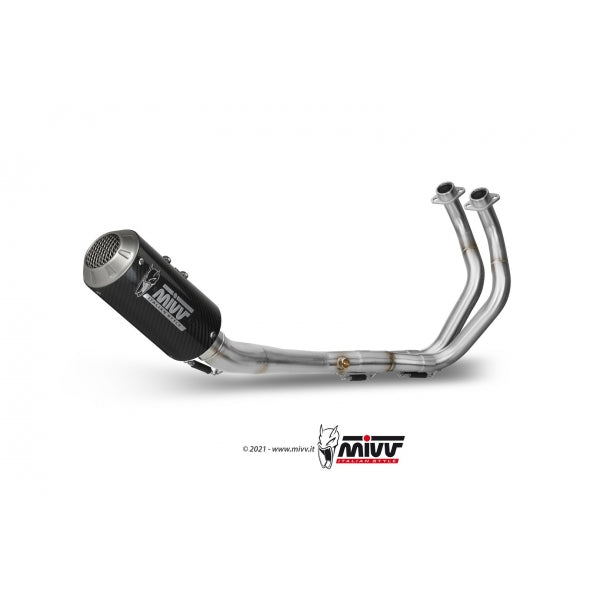 MIVV SISTEMA COMPLETO 2x1 MK3 CARBON YAMAHA MT-07 / FZ-07 2014-24