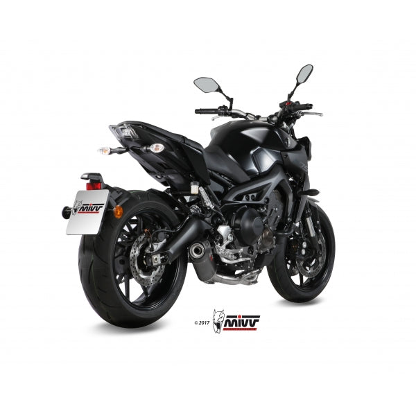 MIVV SISTEMA COMPLETO 3x1 OVAL CARBON WITH CARBON CAP YAMAHA MT-09 / FZ-09 2013-20