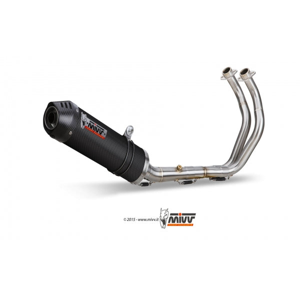 MIVV SISTEMA COMPLETO 2x1 OVAL CARBON WITH CARBON CAP YAMAHA Tracer 700 / GT / Tracer 7 2016-24