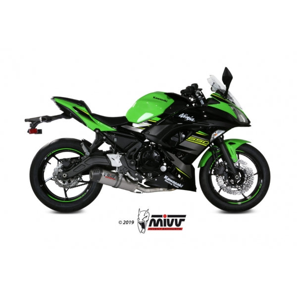 MIVV FULL SYSTEM 2x1 OVAL TITAN WITH CARBON CAP KAWASAKI NINJA 650 / Z650 2017-23