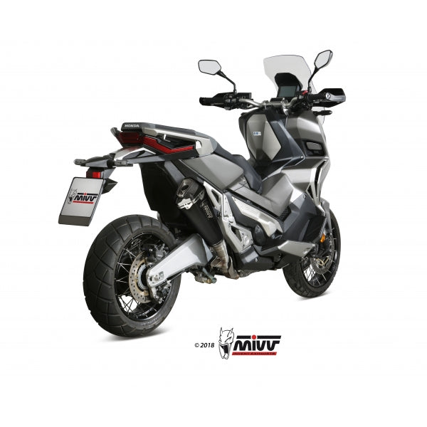 MIVV SLIP-ON DELTA RACE BLACK HONDA X-ADV 750 2017-23 (1)