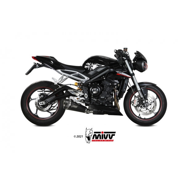 MIVV SLIP-ON DELTA RACE BLACK TRIUMPH STREET TRIPLE R / S / RS 2017-23 (2)