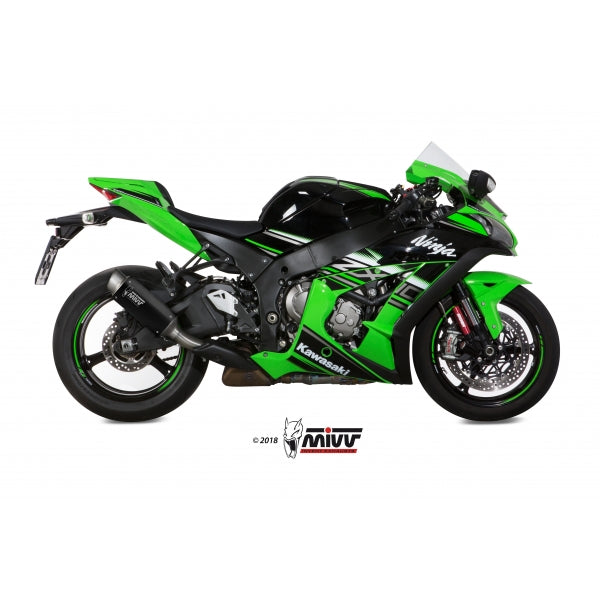 MIVV SLIP-ON GPpro BLACK KAWASAKI ZX-10 R / RR / SE 2016-24