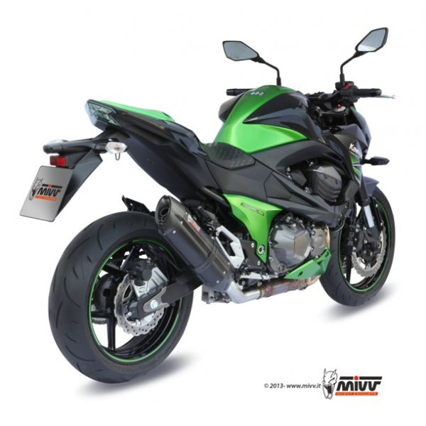 MIVV SLIP-ON SUONO BLACK WITH CARBON CAP KAWASAKI Z800 2013-16 (1)