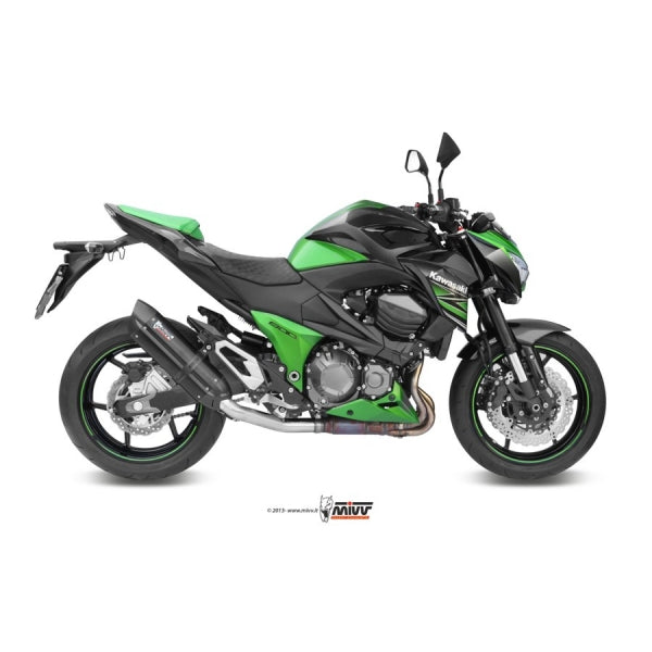 MIVV SLIP-ON SUONO BLACK WITH CARBON CAP KAWASAKI Z800 2013-16 (2)