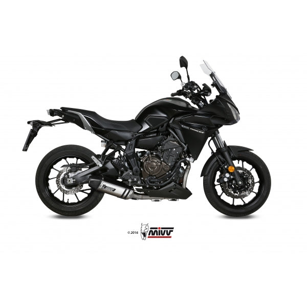 MIVV SISTEMA COMPLETO 2x1 SPEED EDGE ST. STEEL WITH CARBON CAP YAMAHA Tracer 700 / GT / Tracer 7 2016-24
