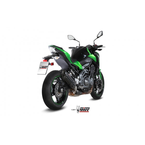 MIVV SLIP-ON SUONO BLACK WITH CARBON CAP KAWASAKI Z900 2017-19 / Z900 A2 (35 KW / 70 KW) 2017-23 (1)