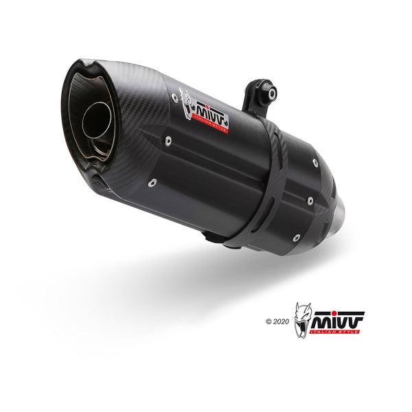 MIVV SLIP-ON SUONO BLACK WITH CARBON CAP YAMAHA YZF 600 R6 2006-16