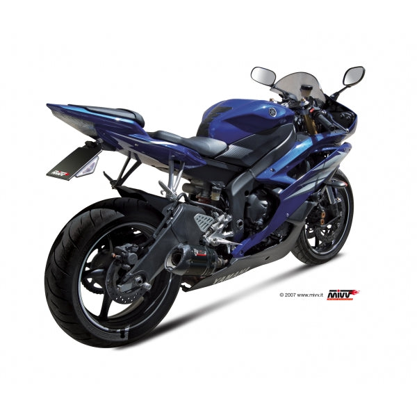 MIVV SLIP-ON SUONO BLACK WITH CARBON CAP YAMAHA YZF 600 R6 2006-16(1)
