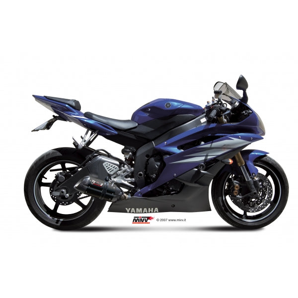 MIVV SLIP-ON SUONO BLACK WITH CARBON CAP YAMAHA YZF 600 R6 2006-16 (2)