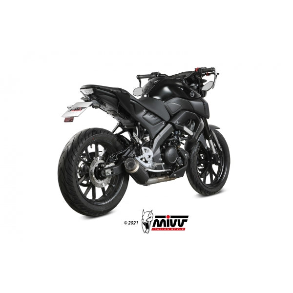 MIVV FULL SYSTEM 1x1 X-M1 BLACK YAMAHA MT-125 2020-24 / YZF R125 2019-24