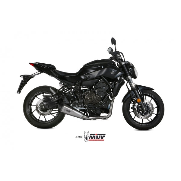 MIVV SISTEMA COMPLETO 2x1 DELTA RACE ST. STEEL YAMAHA MT-07 / FZ-07 2014-24