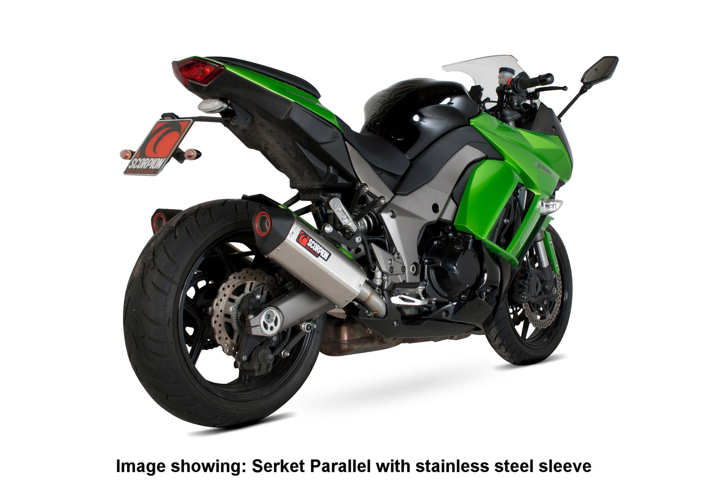 SCORPION SERKET PARALLEL SLIP-ON KAWASAKI Z1000 / SX 10'-13' CARBON FIBRE. (PAIR)
