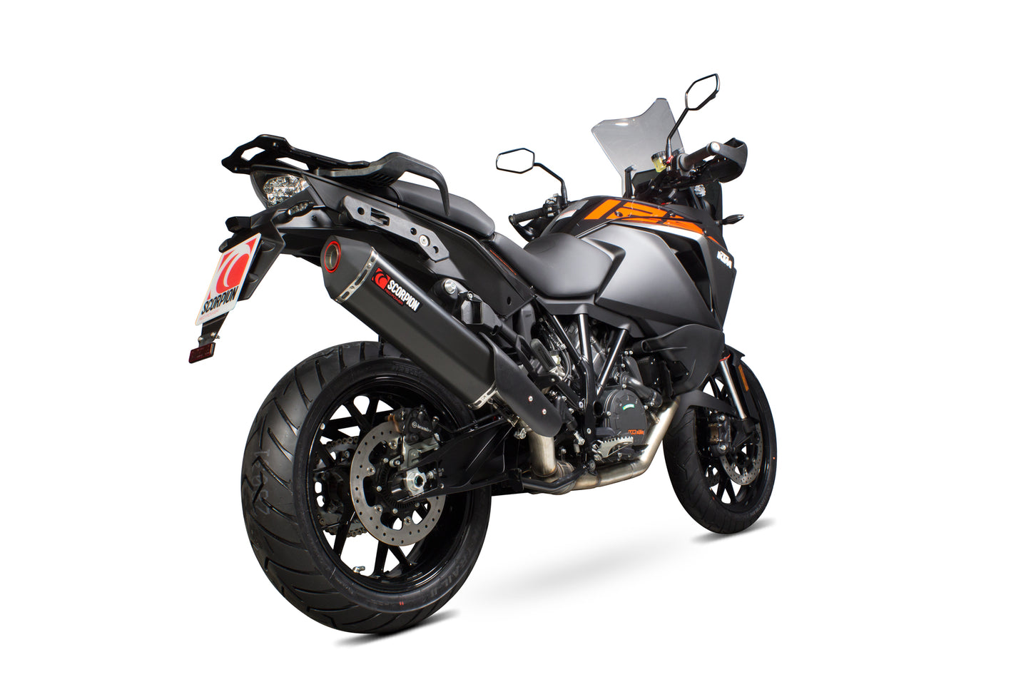 SCORPION SERKET PARALLEL SLIP-ON KTM 1290 ADVENTURE 17'-20' BLACK CERAMIC