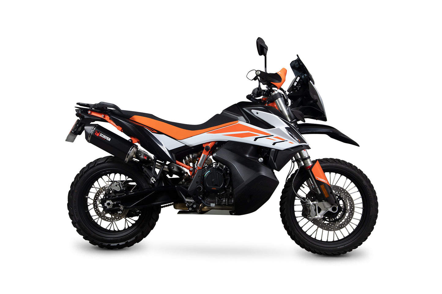 SCORPION SERKET PARALLEL KTM 790 ADVENTURE/790 ADVENTURE R 19'-20' BLACK CERAMIC