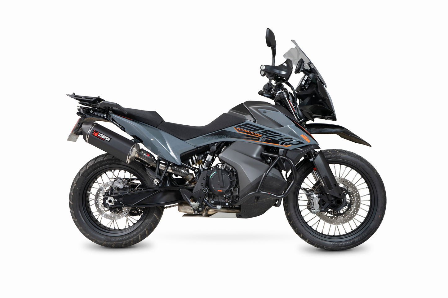 SCORPION SERKET PARALLEL KTM 890 ADVENTURE/890 ADVENTURE R 21'-25' BLACK CERAMIC