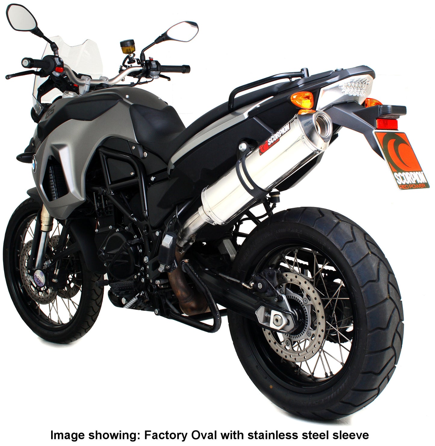 SCORPION FACTORY OVAL SLIP-ON BMW F800 GS 08'-17'