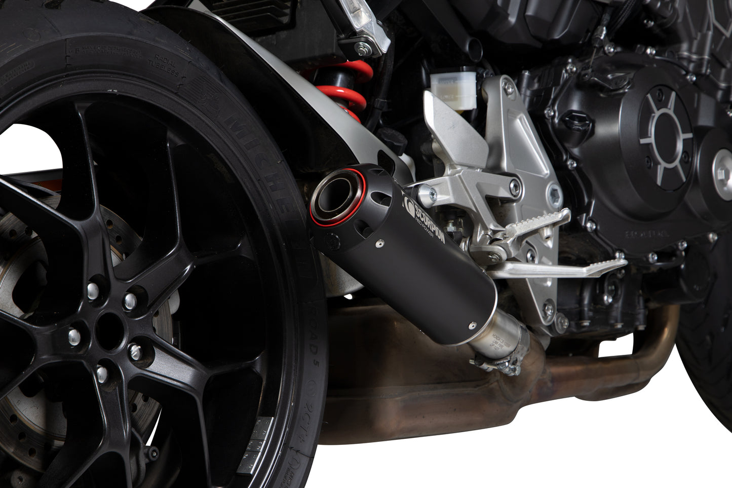 SCORPION RED POWER SLIP-ON HONDA CB 1000 R 18'-20' BLACK CERAMIC
