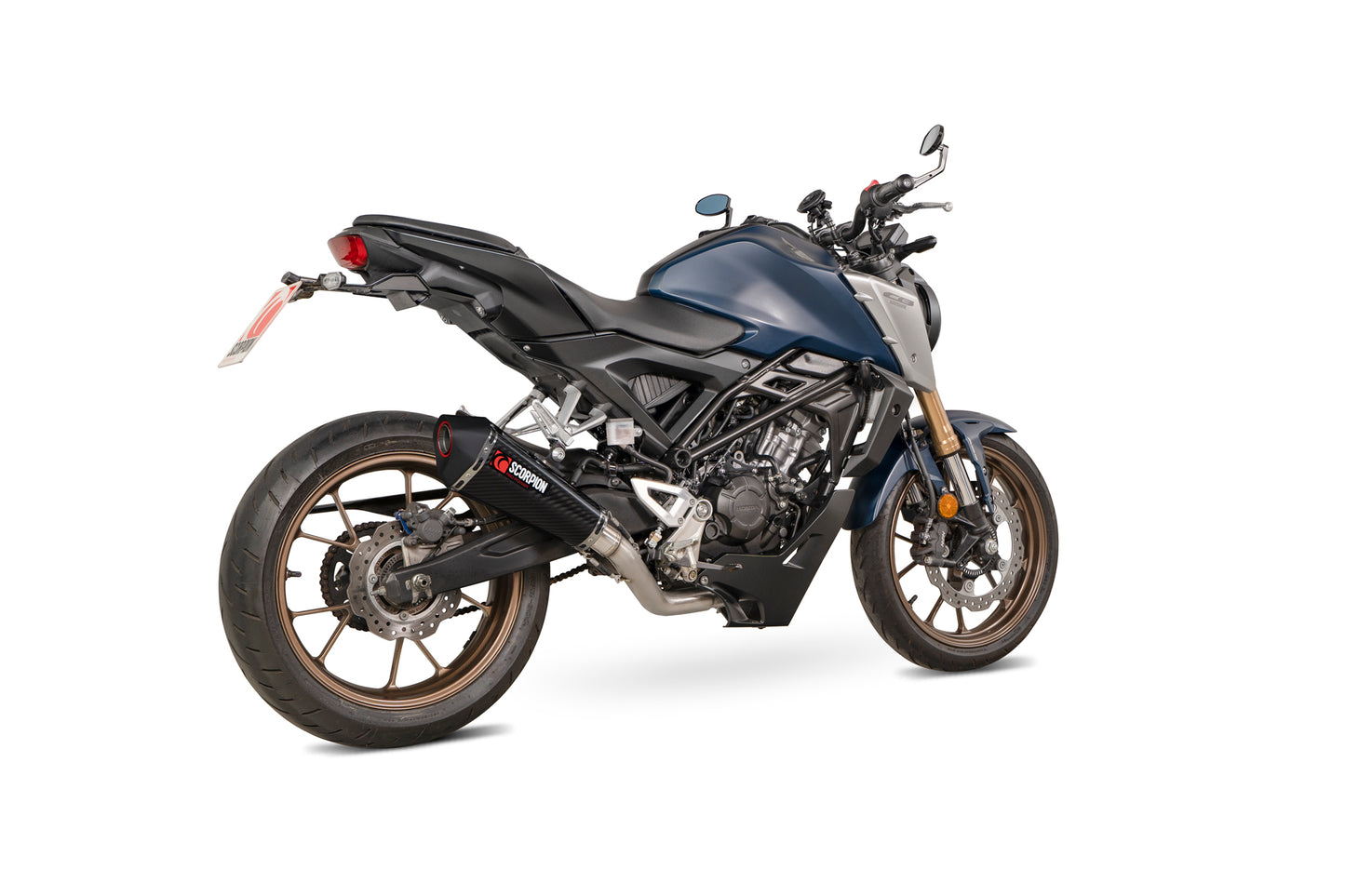 SCORPION SERKET TAPER FULL SYSTEM HONDA CB 125 R 21'-24' CARBON