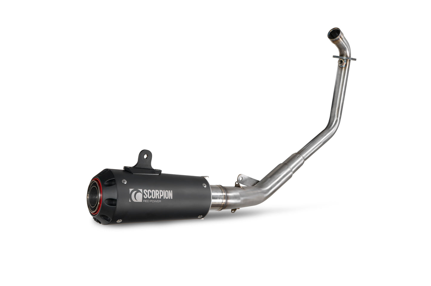 SCORPION RED POWER FULL SYSTEM HONDA CB 125 R 21'-24' BLACK CERAMIC