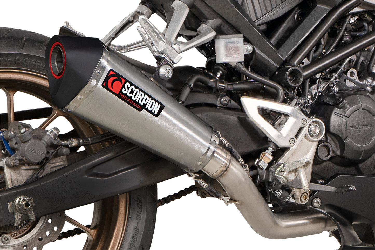 SCORPION SERKET TAPER FULL SYSTEM HONDA CB 125 R 21'-24' ACERO INOX.