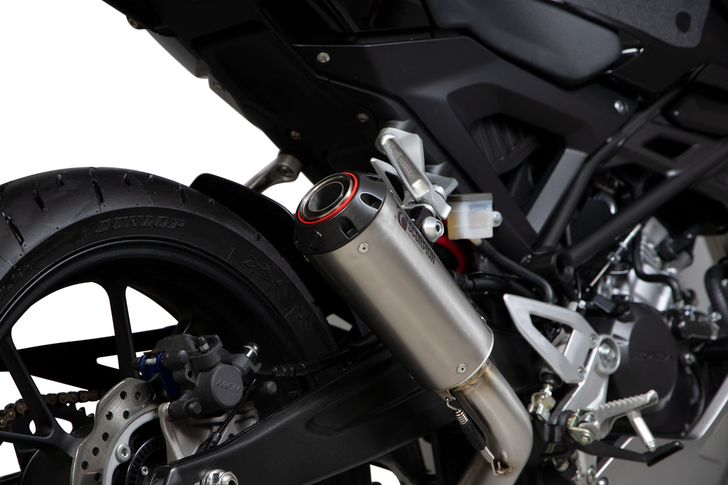 SCORPION RED POWER FULL SYSTEM HONDA CB 125 R 18'-20' TITANIUM