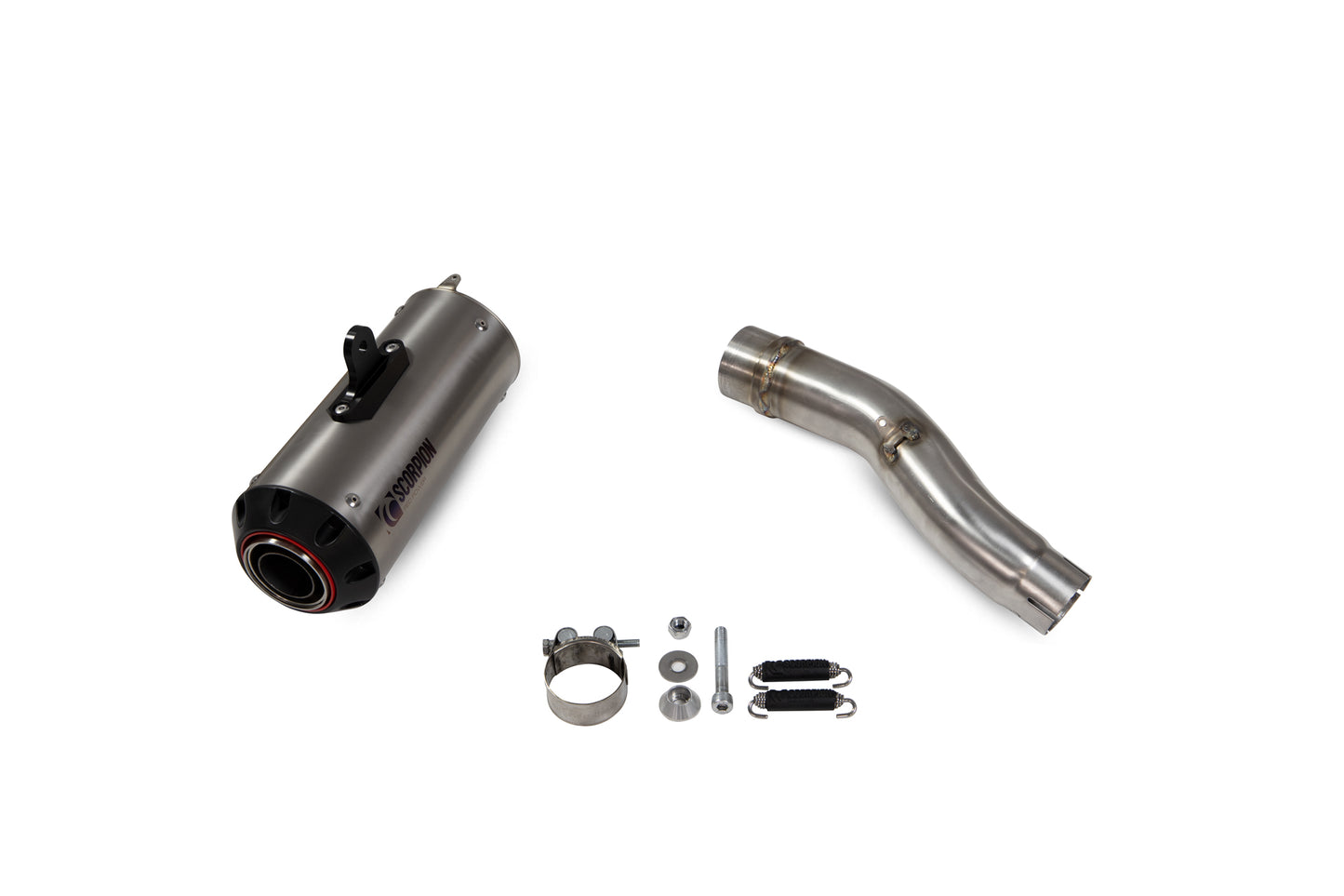 SCORPION RED POWER SLIP-ON HONDA CB 500 F 2019'-25' TITANIUM