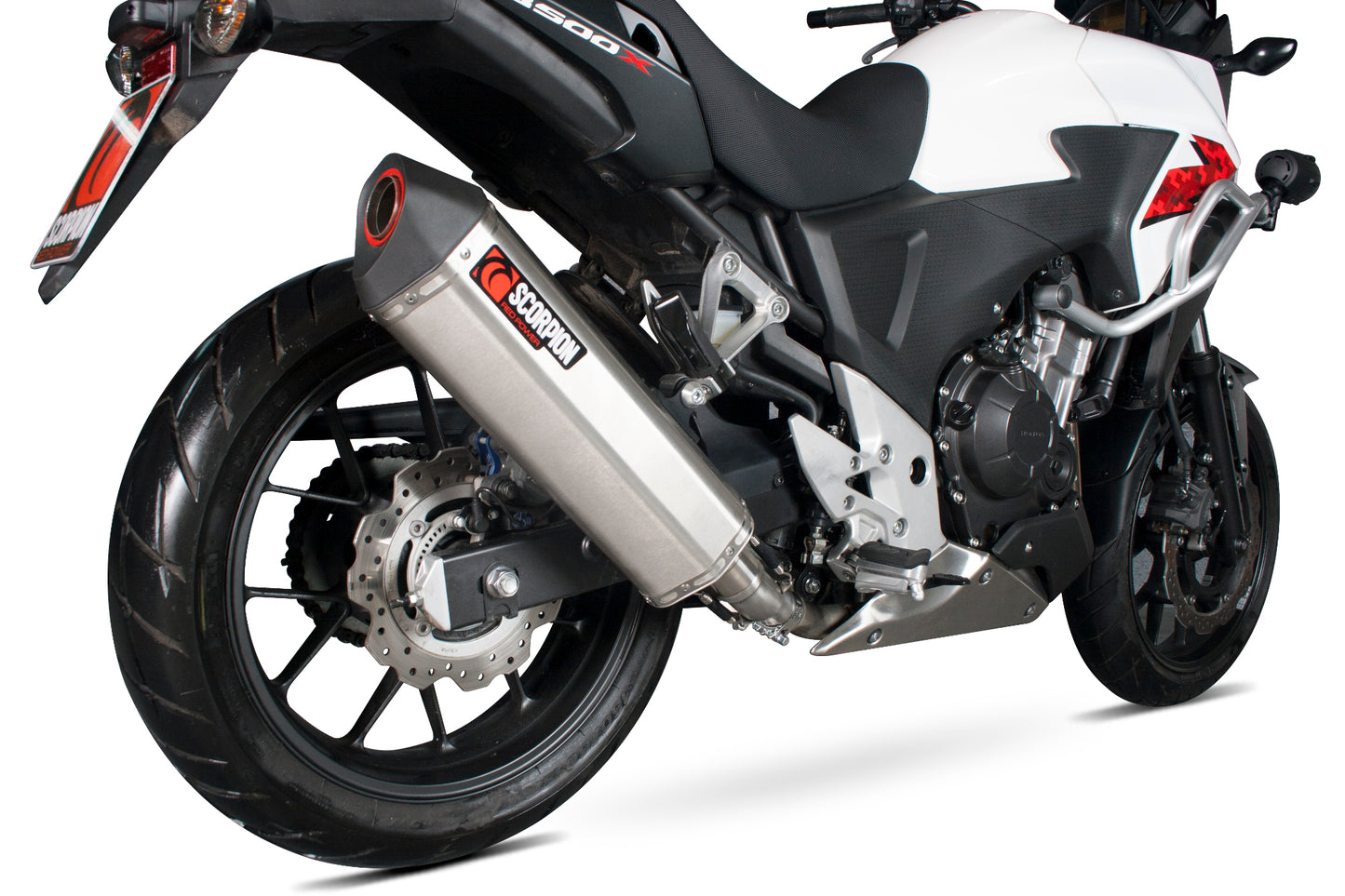 SCORPION SERKET PARALLEL SLIP-ON HONDA CB 500 F/X 2013'-15' ACERO INOX.