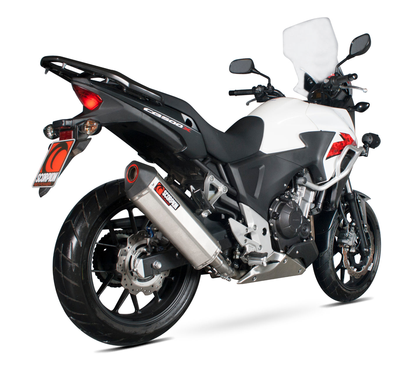 SCORPION SERKET PARALLEL SLIP-ON HONDA CB 500 F/X 2013'-15' ACERO INOX.