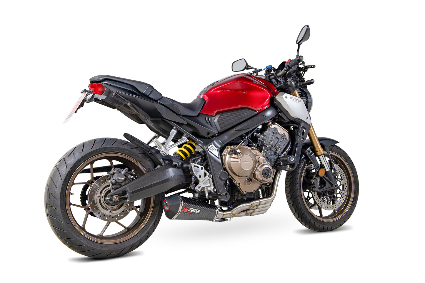 SCORPION SERKET TAPER FULL SYSTEM HONDA CB 650 R 19'-actual CARBON FIBRE