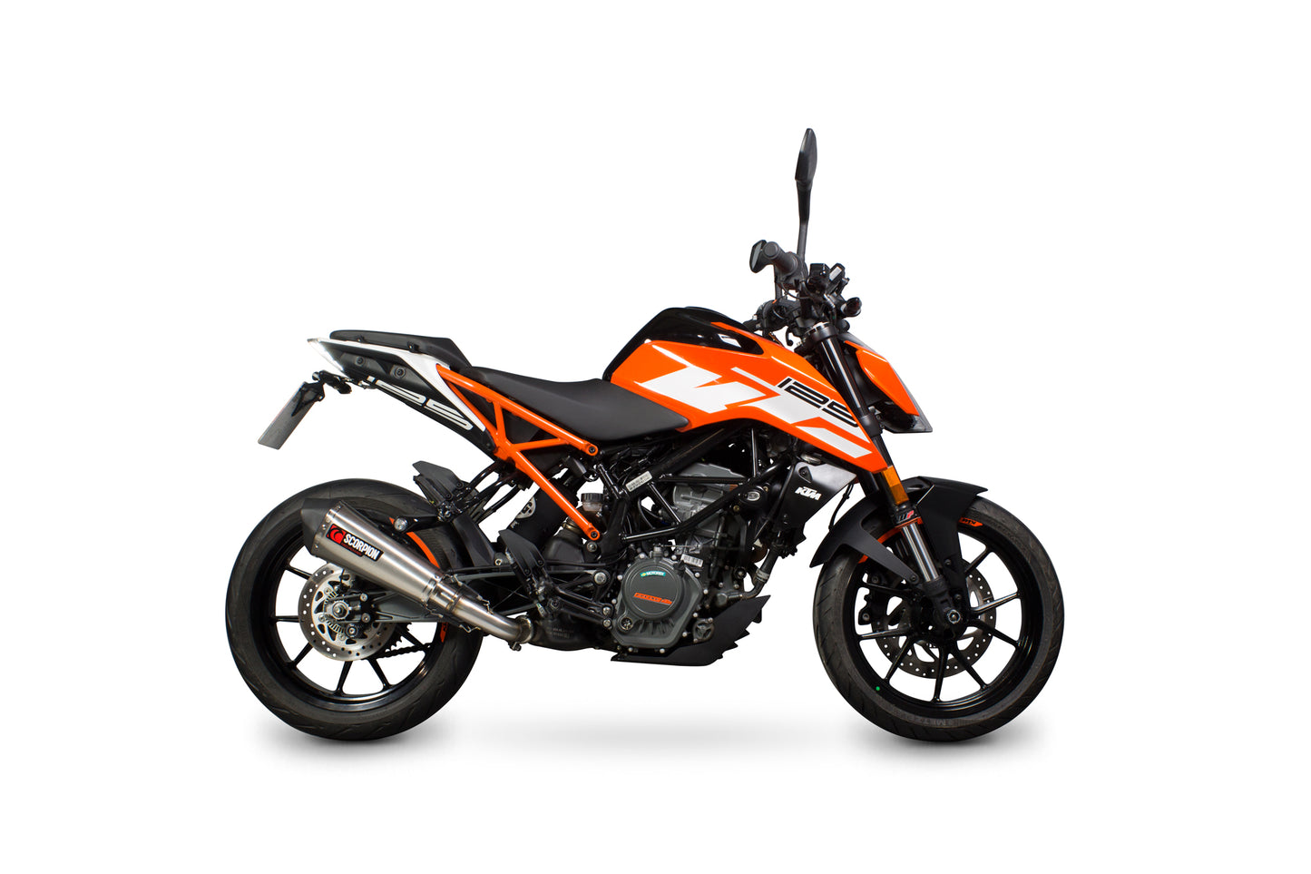 SCORPION SERKET TAPER KTM DUKE 125 17'-20' STAINLESS STEEL.