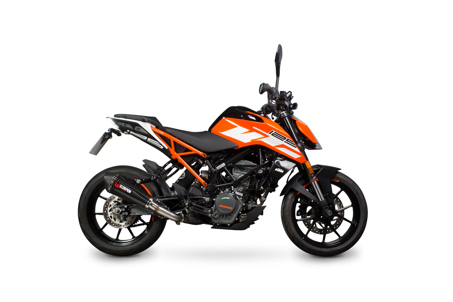 SCORPION SERKET TAPER KTM DUKE 125 17'-20' CARBON FIBER.
