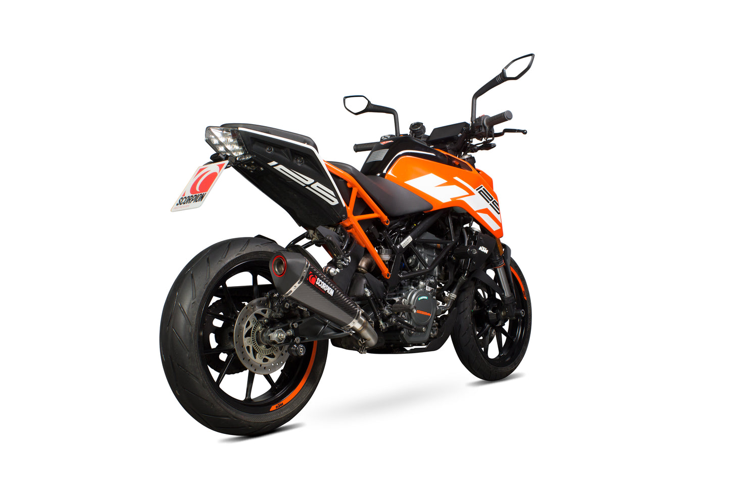 SCORPION SERKET TAPER KTM DUKE 125 17'-20' CARBON FIBER.