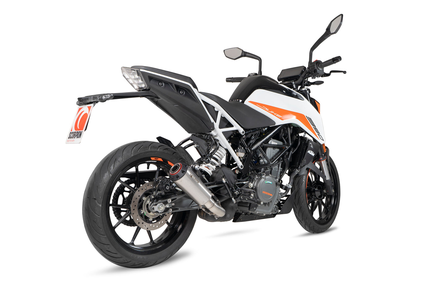SCORPION RED POWER SLIP-ON KTM DUKE 390 21'- 23'