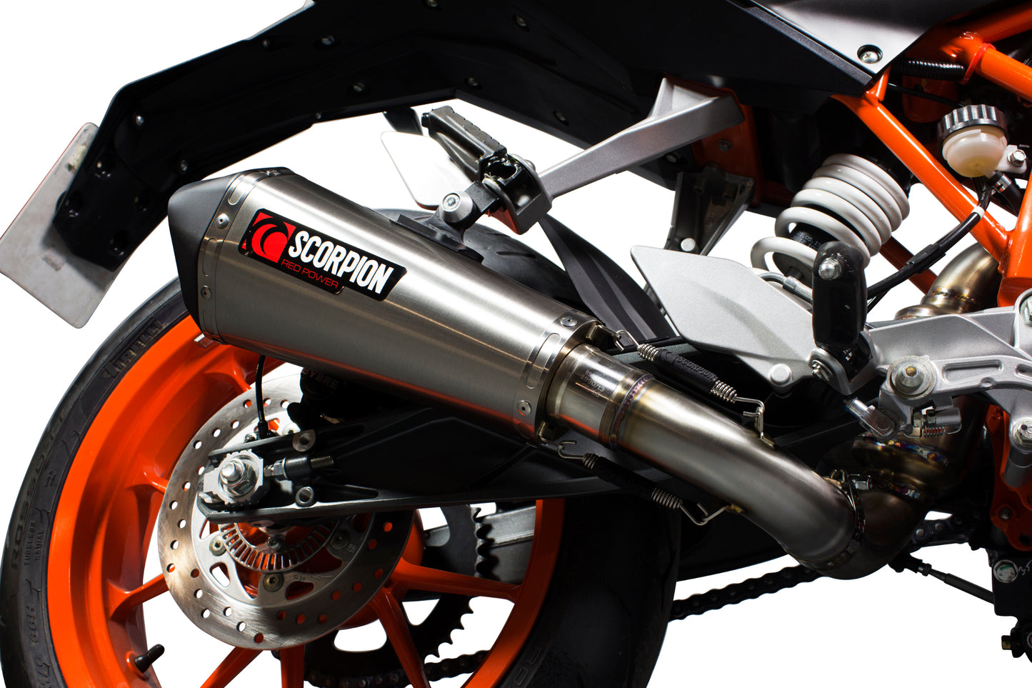 SCORPION SERKET TAPER 3/4 SYSTEM KTM DUKE 390 13'-16' STAINLESS STEEL (REMOVES FACTORY CATALYST)
