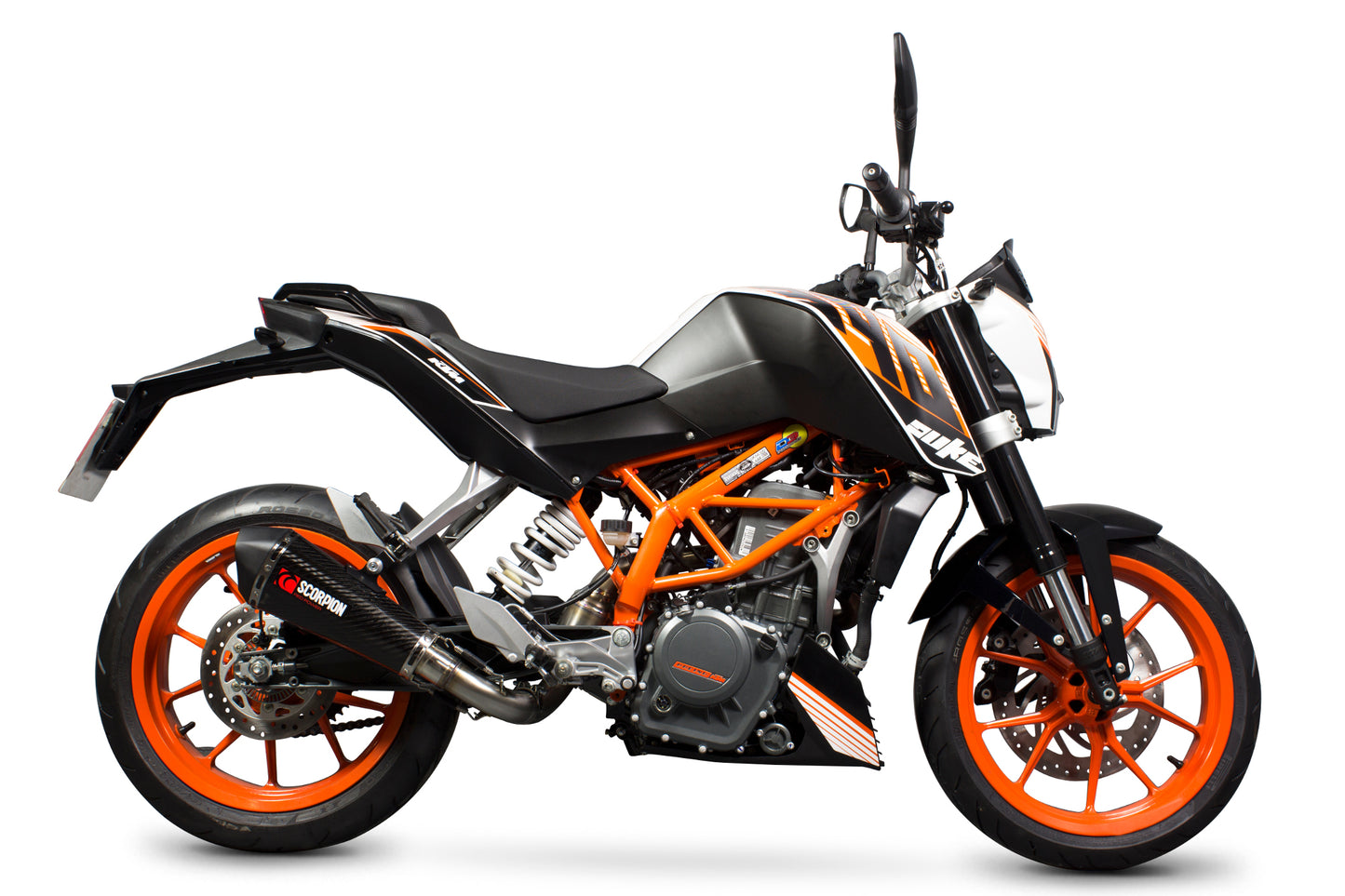 SCORPION SERKET TAPER 3/4 SYSTEM KTM DUKE 390 13'-16' CARBON FIBER